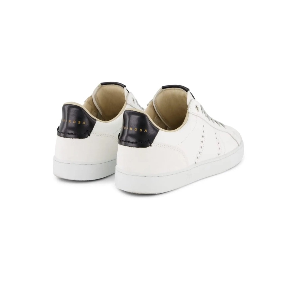 RUBIROSA White Leather Lace Up Low Top Sneakers Made in Italy EU 38 - Picture 4 of 5